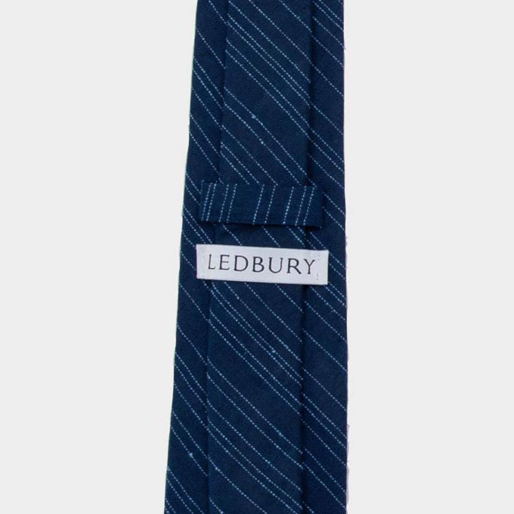 The Blue Carlton Stripe Tie Tie- Ledbury