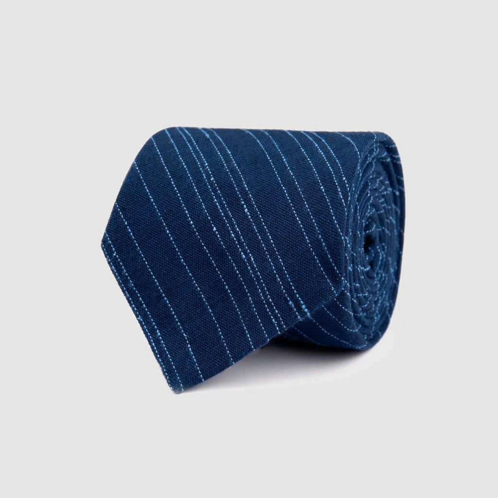 The Blue Carlton Stripe Tie Tie- Ledbury