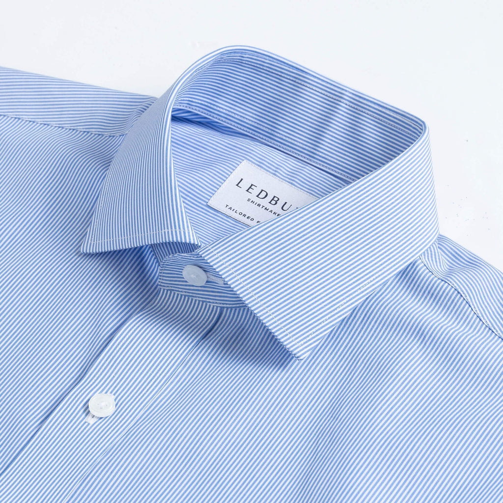 The Blue Chadwick Stripe Custom Shirt Custom Dress Shirt- Ledbury