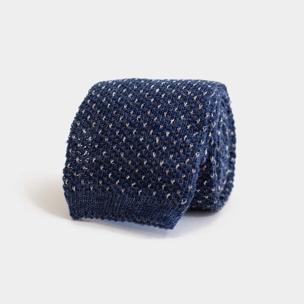 The Blue Heather Windale Knit Tie Tie- Ledbury