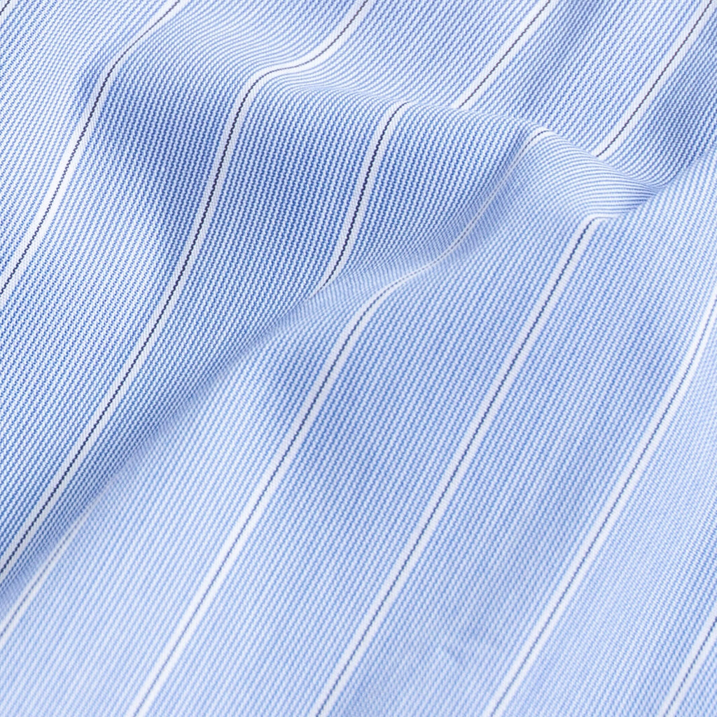 The Blue Langdon Stripe Custom Shirt Custom Dress Shirt- Ledbury