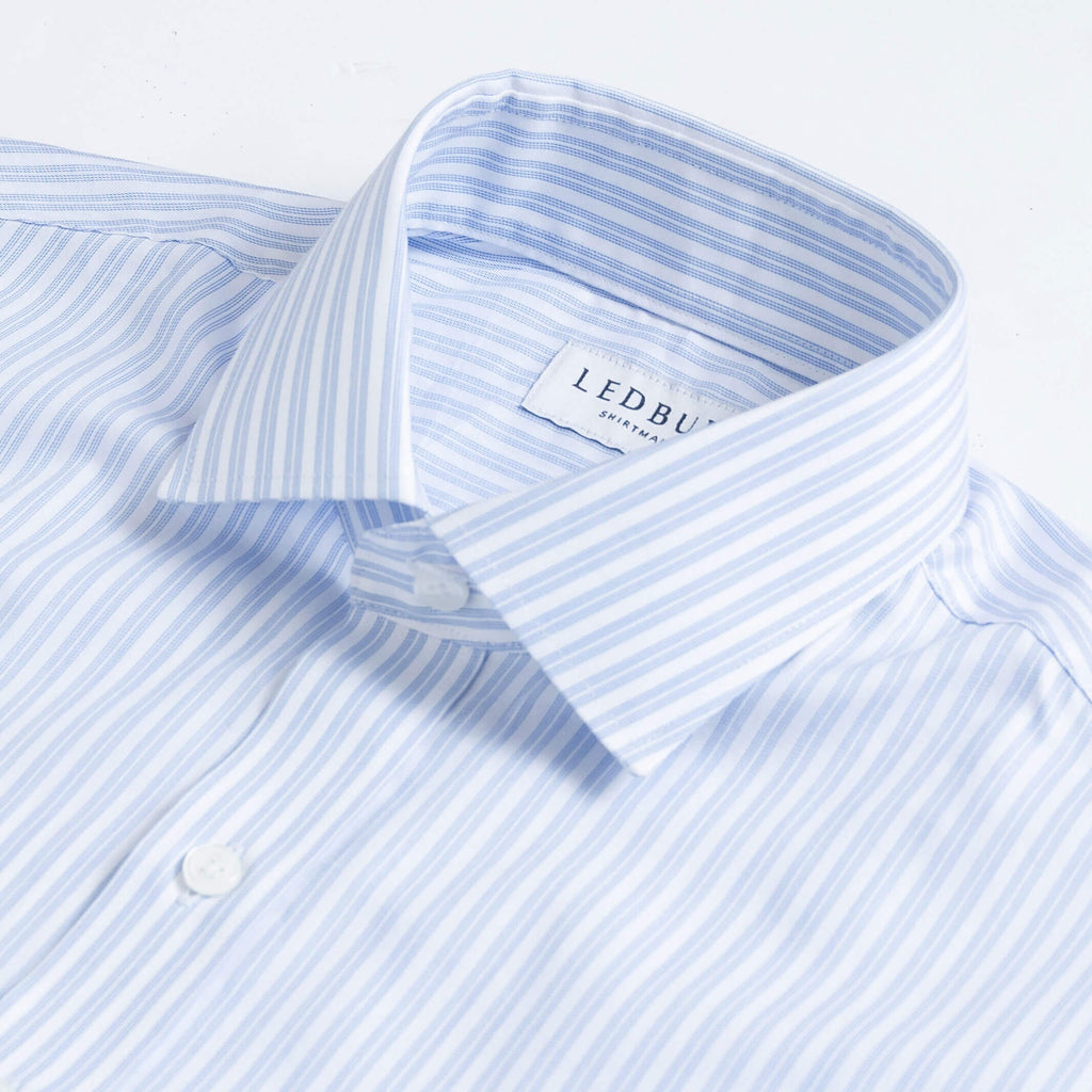 The Blue Pascal Stripe Custom Shirt Custom Dress Shirt- Ledbury