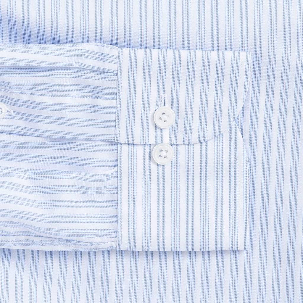 The Blue Pascal Stripe Custom Shirt Custom Dress Shirt- Ledbury