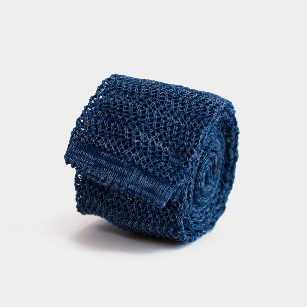The Blue Woodmere Knit Tie Tie- Ledbury