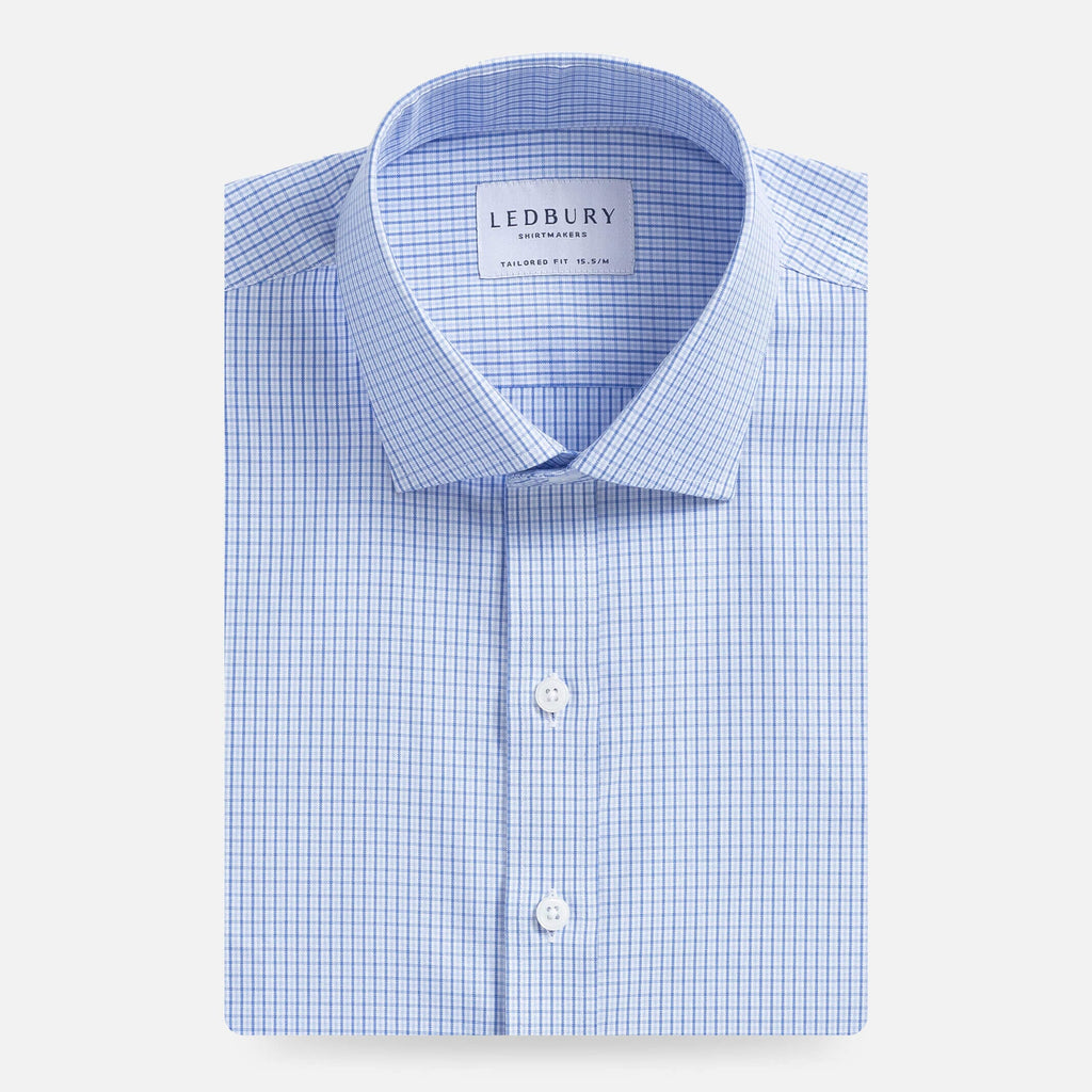 The Blue Wright Oxford Check Dress Shirt Dress Shirt- Ledbury