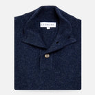 The Navy Heather Brewer Mock Neck Sweater Sweater- Ledbury