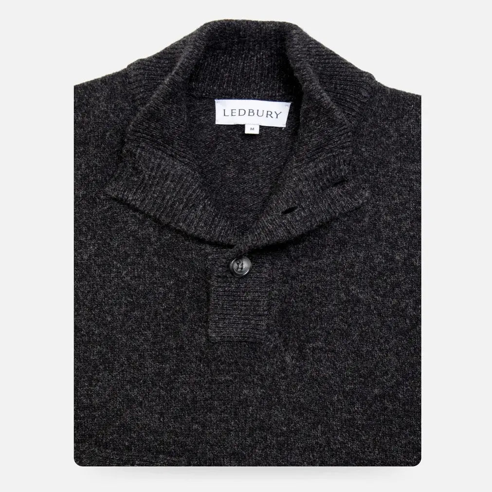 The Dark Grey Brewer Mock Neck Sweater Sweater- Ledbury