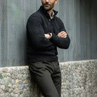 The Dark Grey Brewer Mock Neck Sweater Sweater- Ledbury