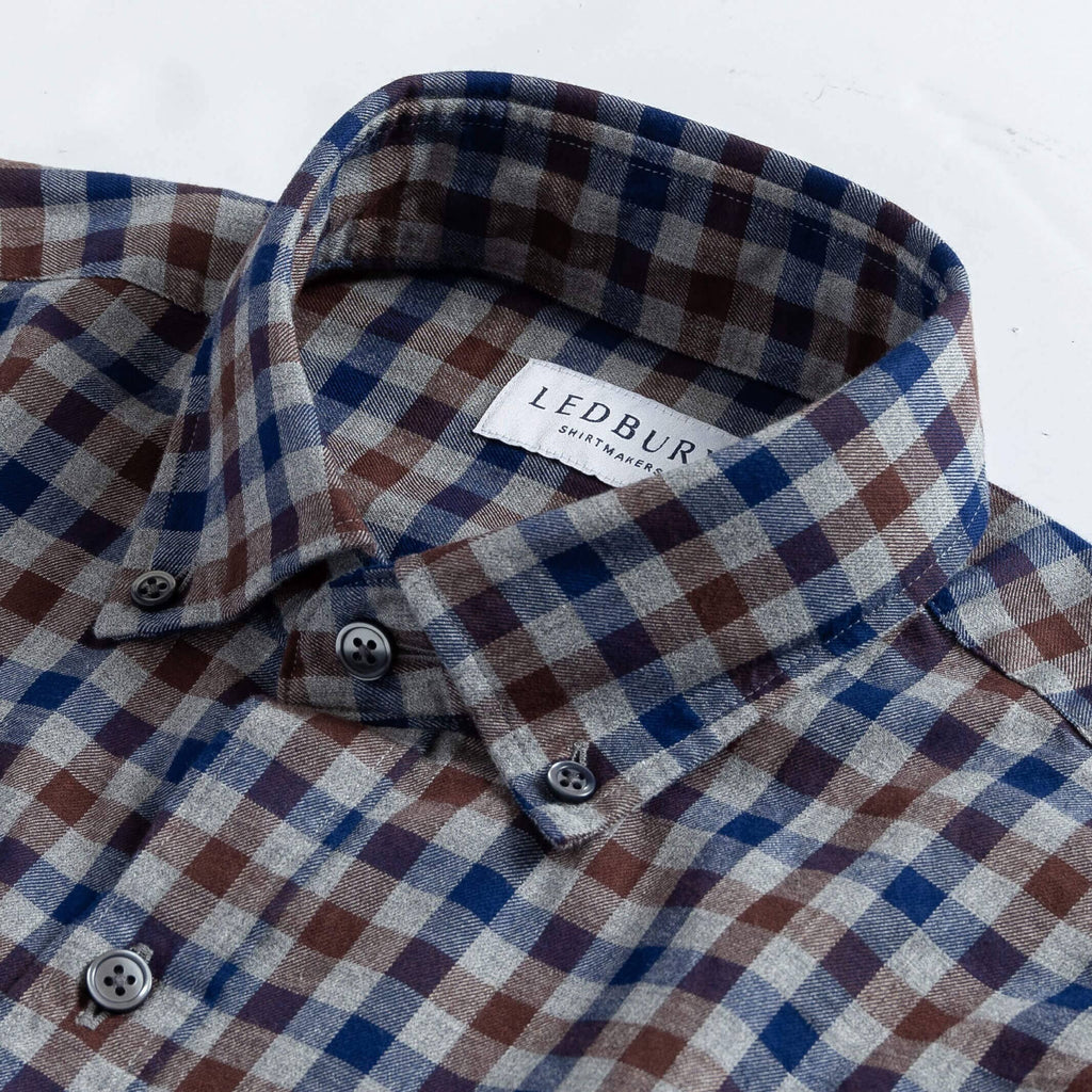 The Brown Stauton Brushed Twill Custom Shirt Custom Casual Shirt- Ledbury