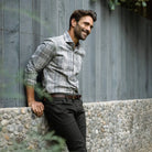 The Light Grey Callisto Plaid Custom Shirt Custom Casual Shirt- Ledbury