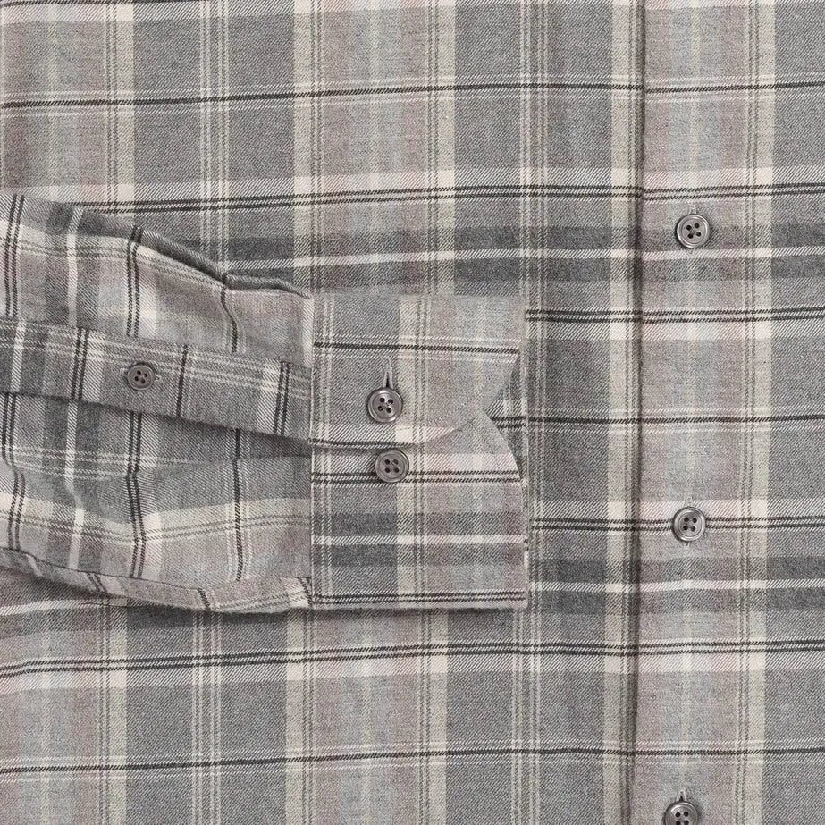 The Light Grey Callisto Plaid Custom Shirt Custom Casual Shirt- Ledbury