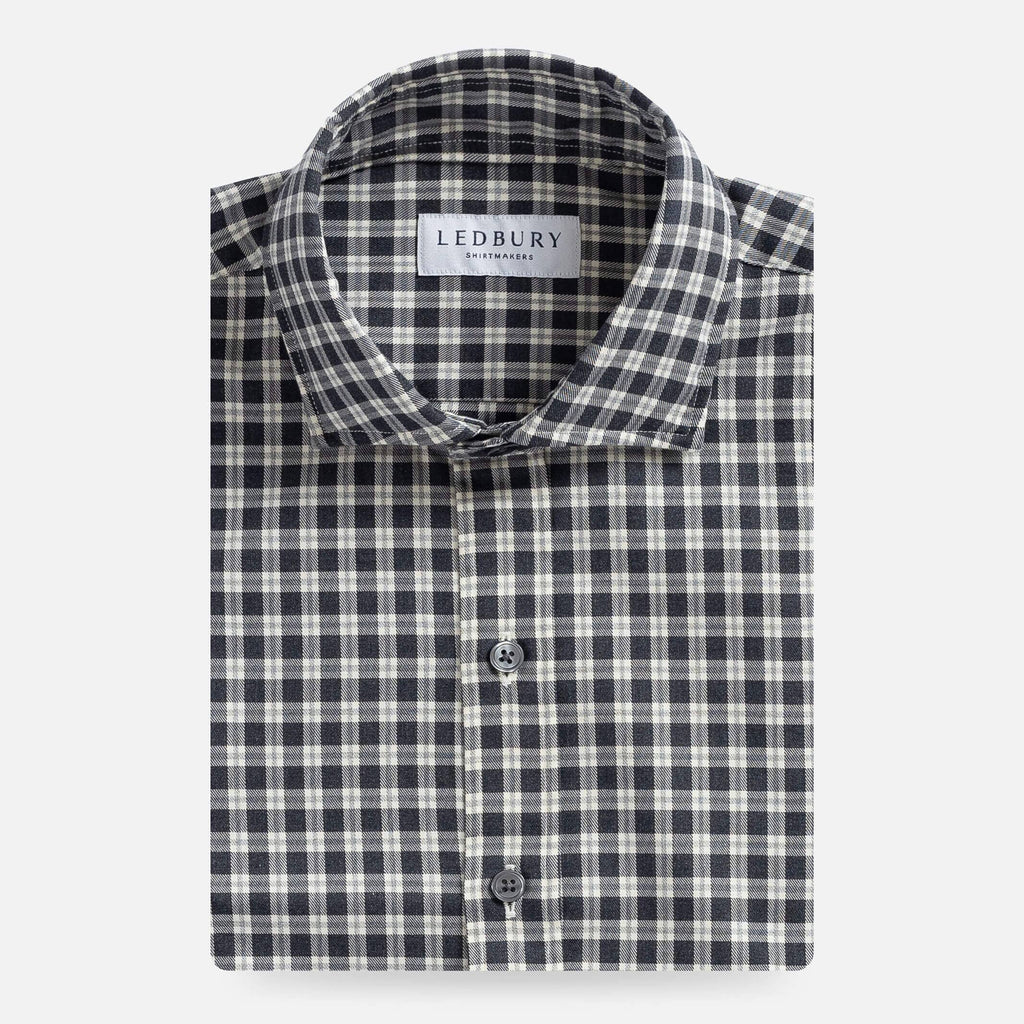 The Charcoal Thomas Mason Hartney Flannel Casual Shirt Casual Shirt- Ledbury