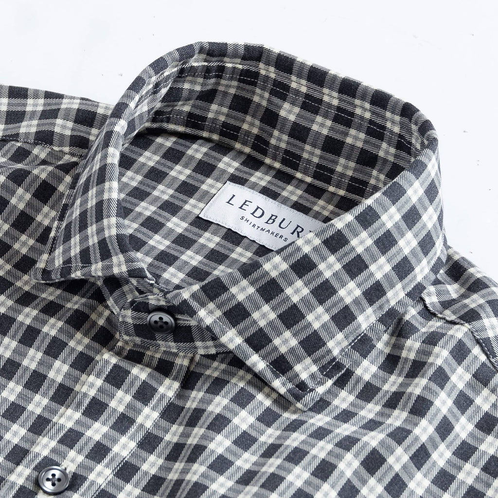 The Charcoal Thomas Mason Hartney Flannel Casual Shirt Casual Shirt- Ledbury