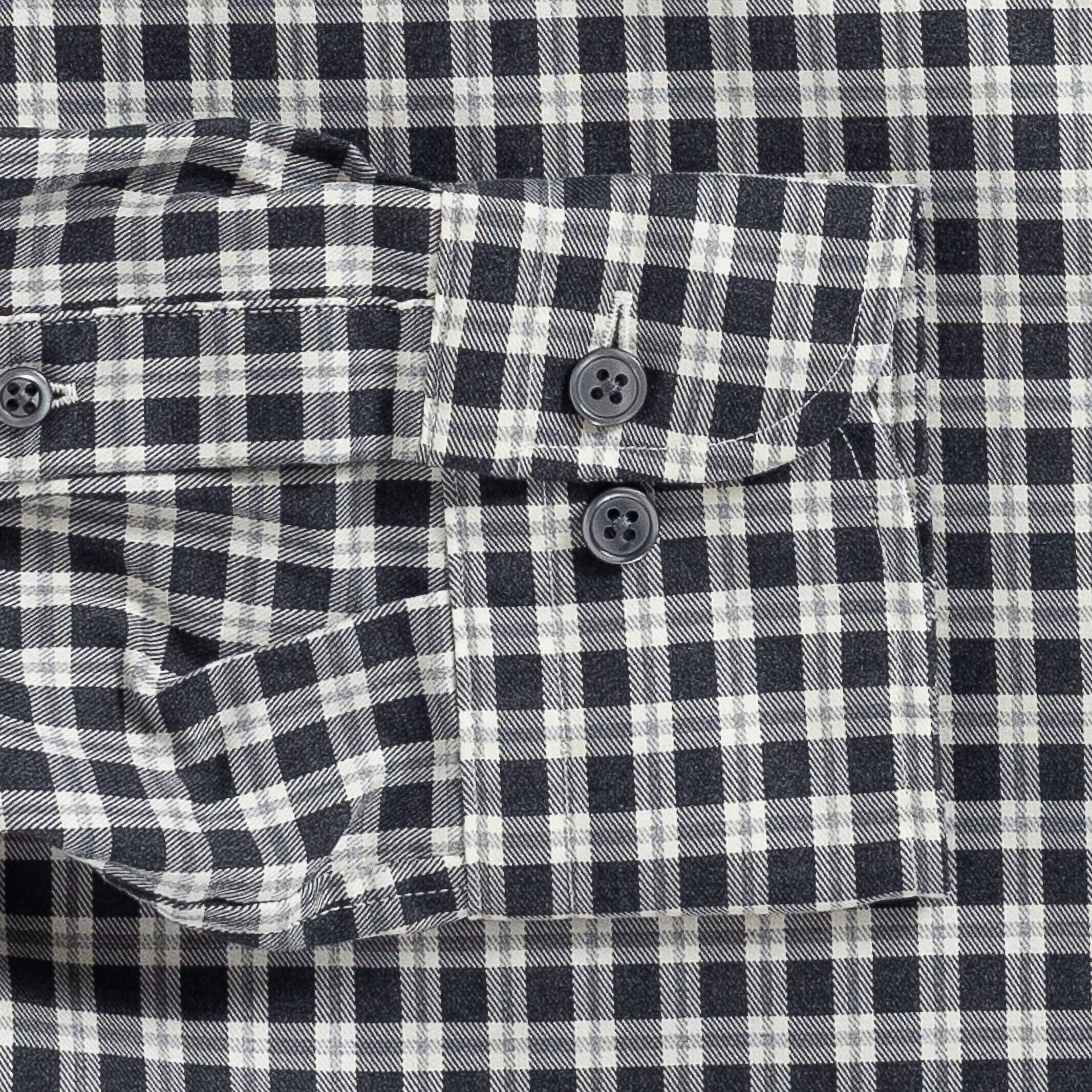 The Charcoal Thomas Mason Hartney Flannel Casual Shirt – Ledbury