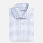 The Blue Cliffe Windowpane Custom Shirt Custom Dress Shirt- Ledbury