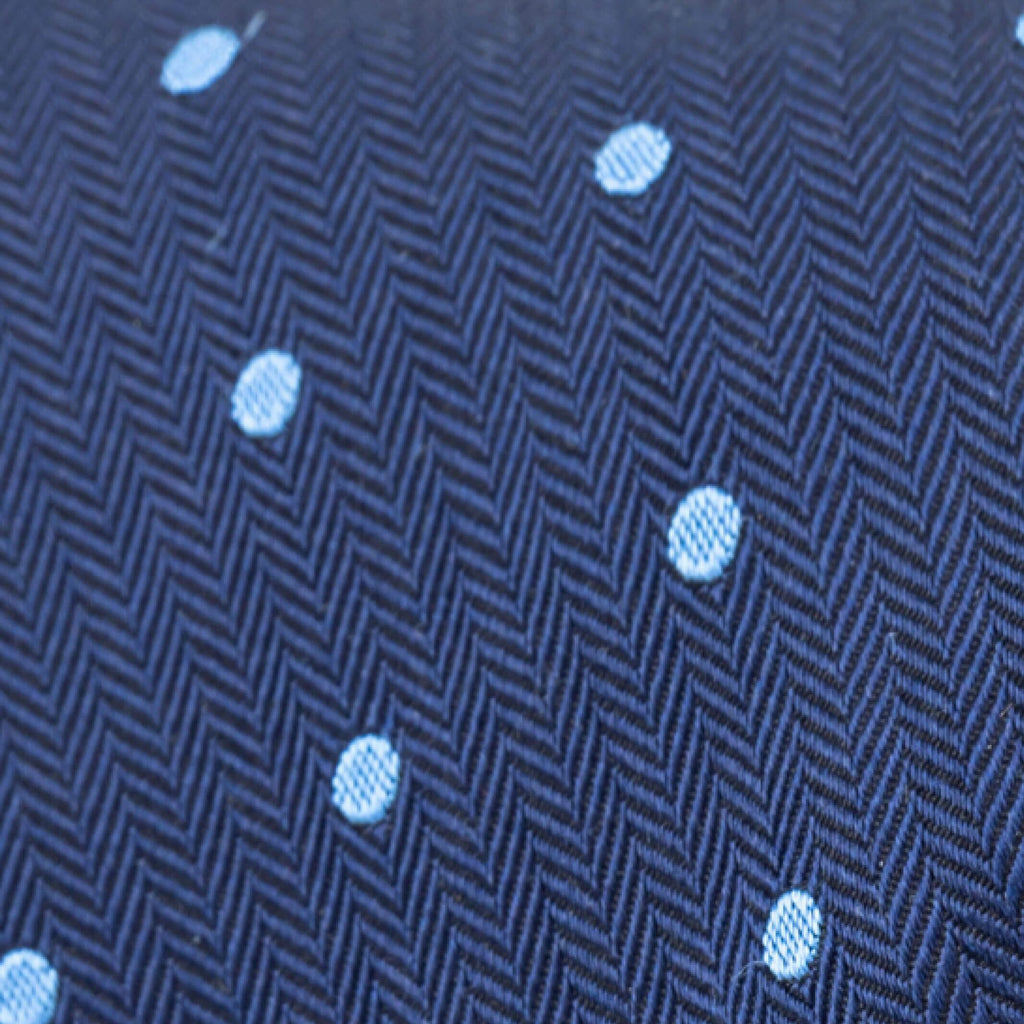 The Dark Blue Blaine Dot Tie Tie- Ledbury