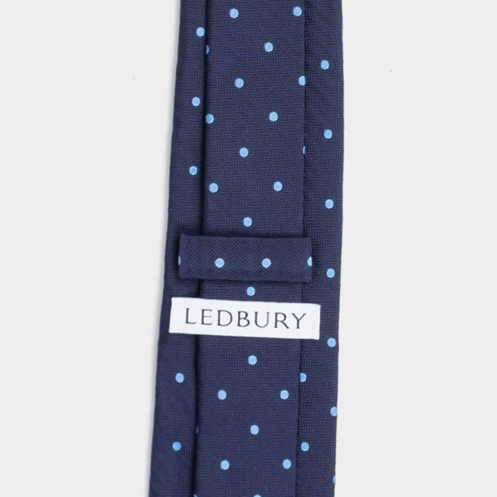 The Dark Blue Blaine Dot Tie Tie- Ledbury