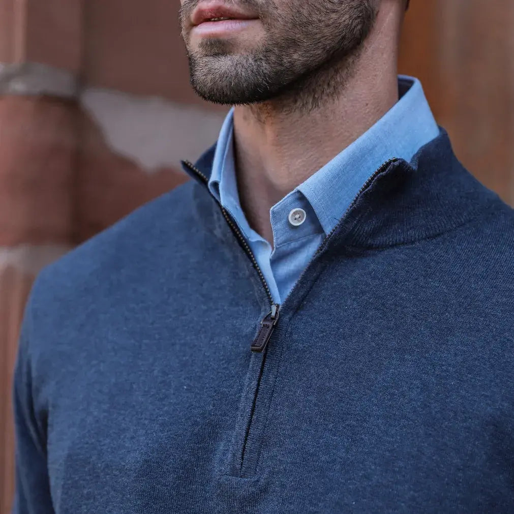 The Cadet Blue Easterley Pullover Sweater Sweater- Ledbury
