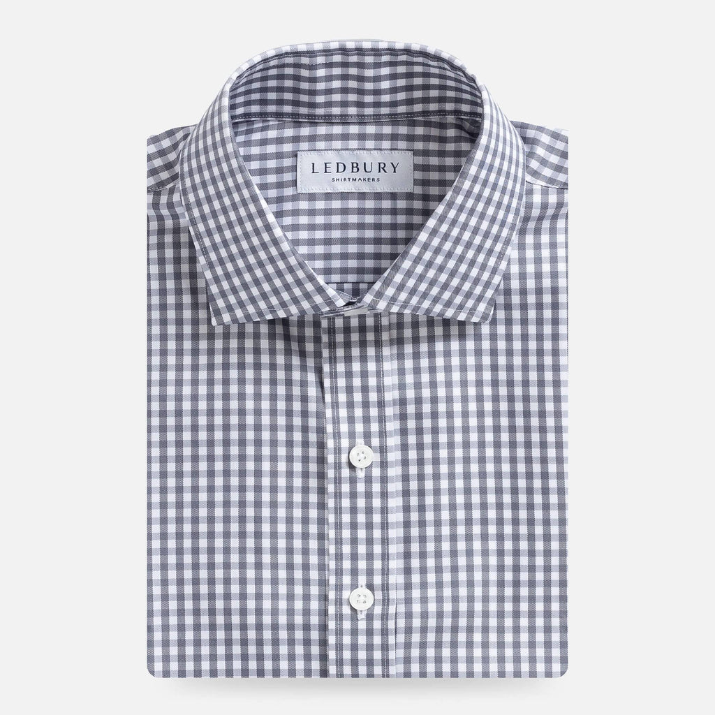 The Grey Thomas Mason Monte Gingham Custom Shirt Custom Dress Shirt- Ledbury