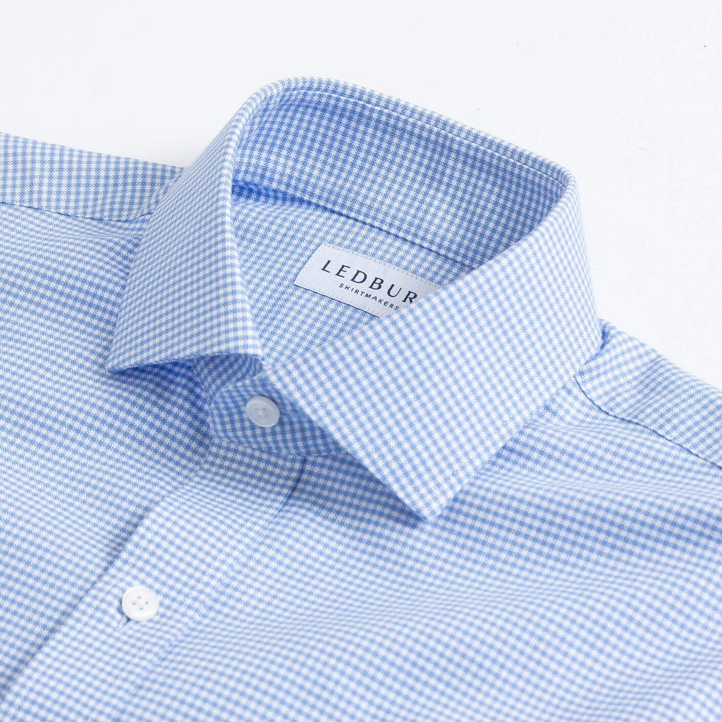 The Blue Hamilton Oxford Gingham Custom Shirt Custom Dress Shirt- Ledbury