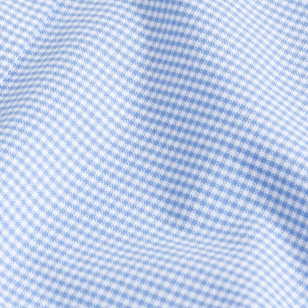 The Blue Hamilton Oxford Gingham Custom Shirt Custom Dress Shirt- Ledbury