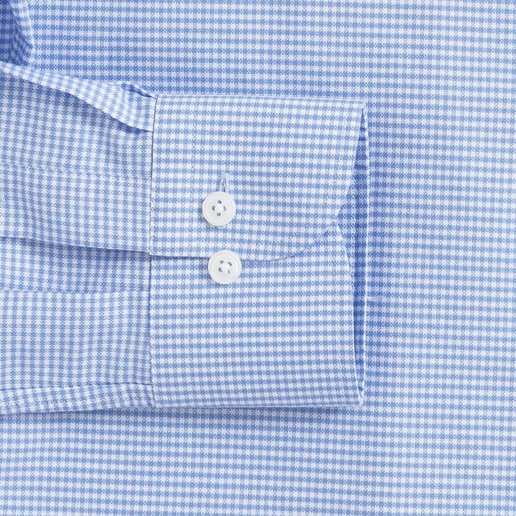 The Blue Hamilton Oxford Gingham Custom Shirt Custom Dress Shirt- Ledbury