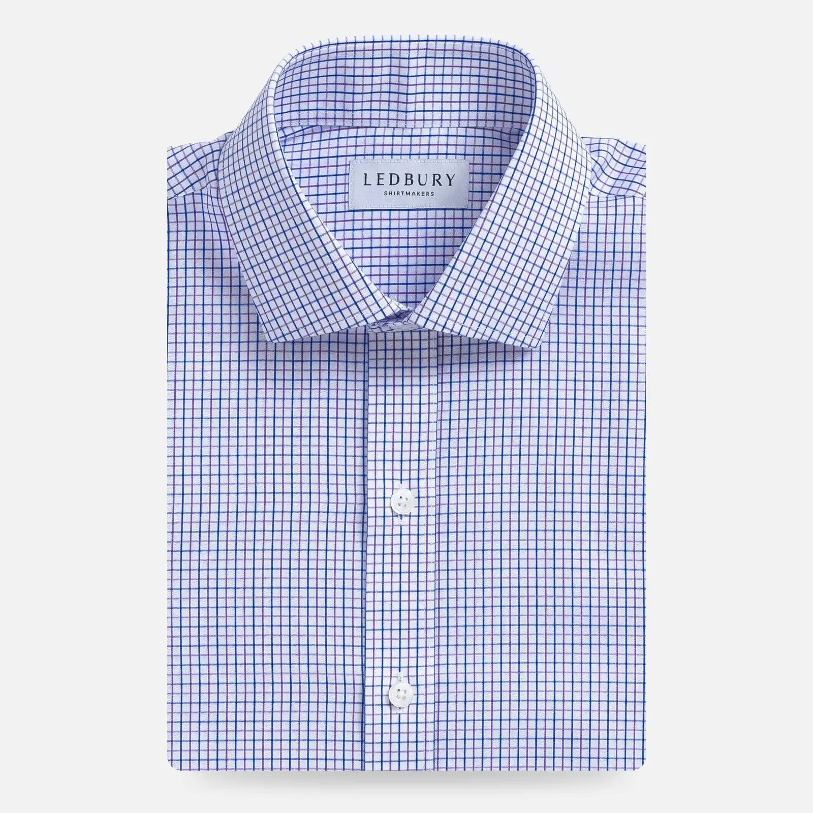 The Purple Hughes Check Custom Shirt Custom Dress Shirt- Ledbury
