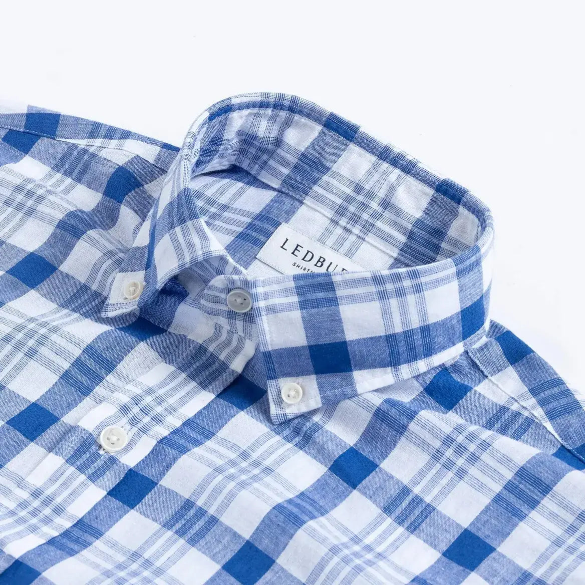 The Blue Joyner Cotton Linen Custom Shirt Custom Casual Shirt- Ledbury