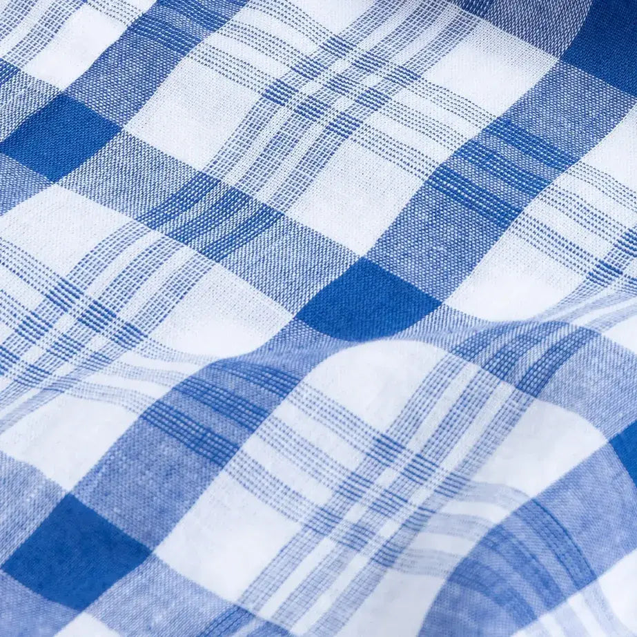 The Blue Joyner Cotton Linen Custom Shirt Custom Casual Shirt- Ledbury