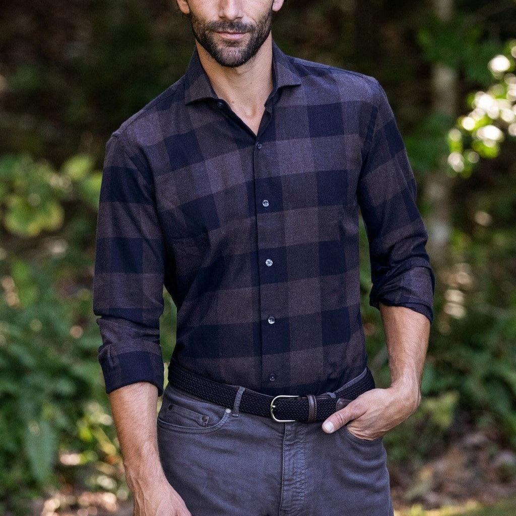 The Kenesaw Flannel Custom Shirt Custom Casual Shirt- Ledbury