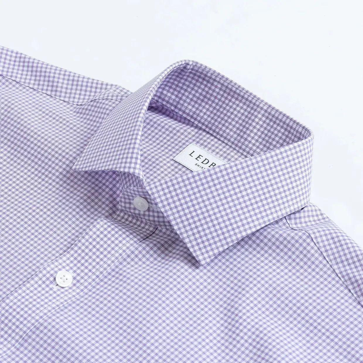 The Purple Kent Gingham Custom Shirt Custom Dress Shirt- Ledbury