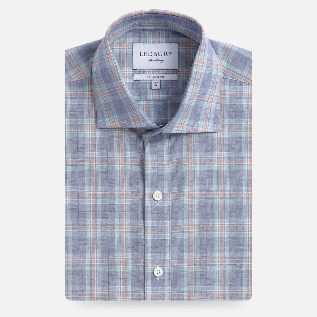 The Blue Khal Check Custom Shirt Custom Casual Shirt- Ledbury