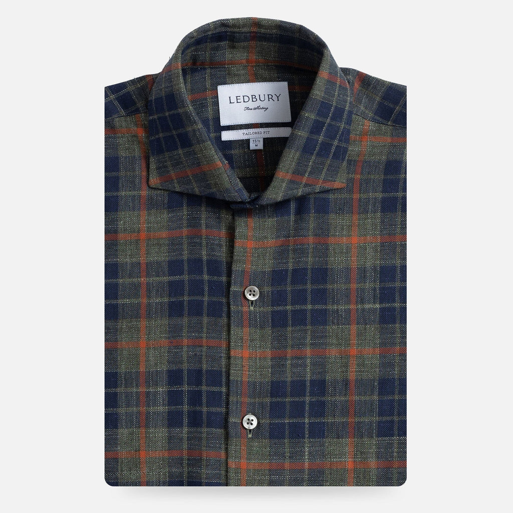 The Moss Klein Check Custom Shirt Custom Casual Shirt- Ledbury