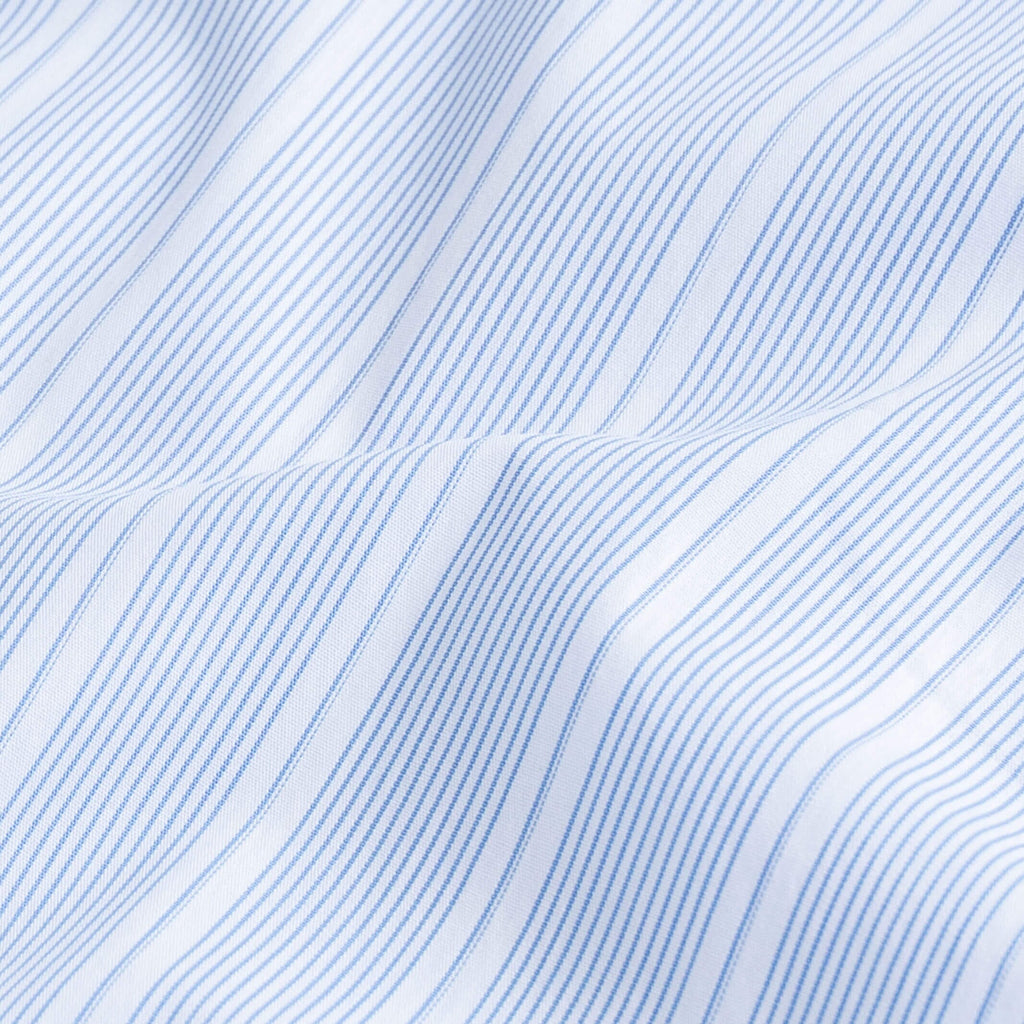 The Light Blue Clifton Stripe Custom Shirt Custom Dress Shirt- Ledbury