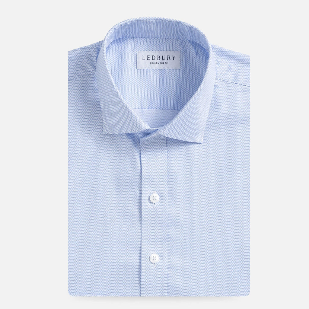 The Light Blue Eston Print Custom Shirt Custom Dress Shirt- Ledbury