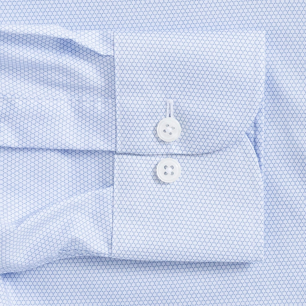 The Light Blue Eston Print Custom Shirt Custom Dress Shirt- Ledbury