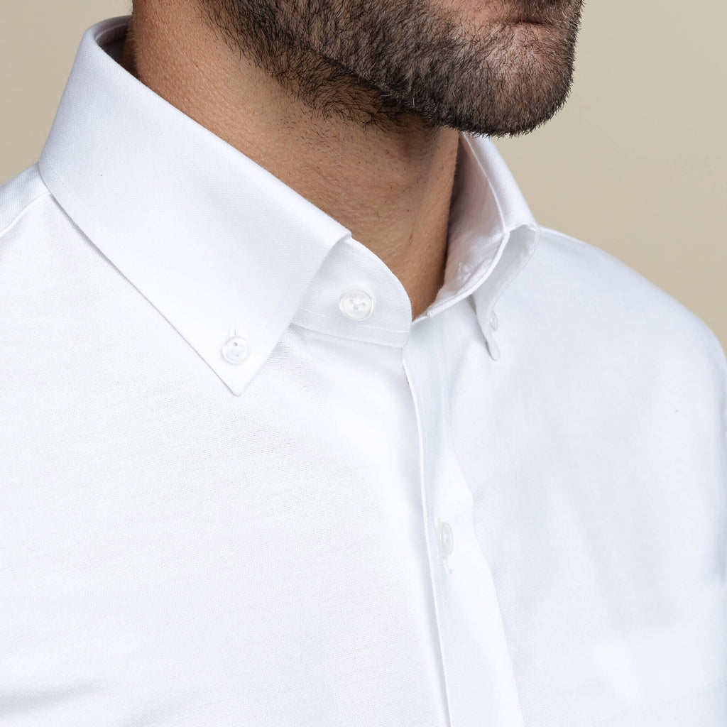 The White Mayfield Oxford Custom Shirt Custom Dress Shirt- Ledbury