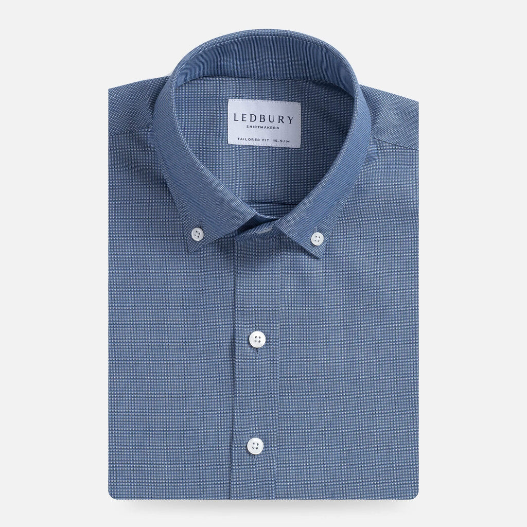 Thomas Mason Wrinkle-Resistant Light Blue Royal Oxford Shirt