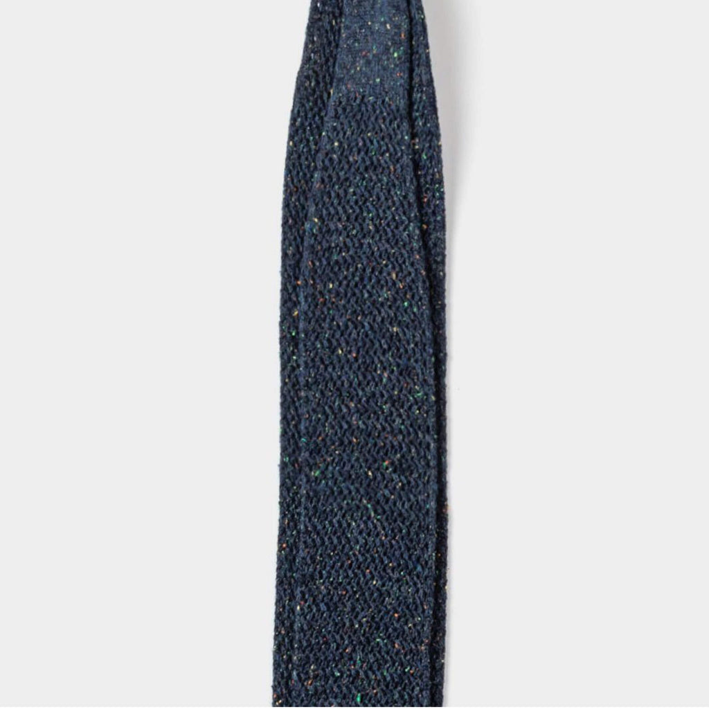 The Navy Wilshire Knit Tie Tie- Ledbury