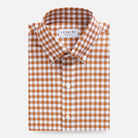 The Orange Marmo Gingham Custom Shirt Custom Casual Shirt- Ledbury