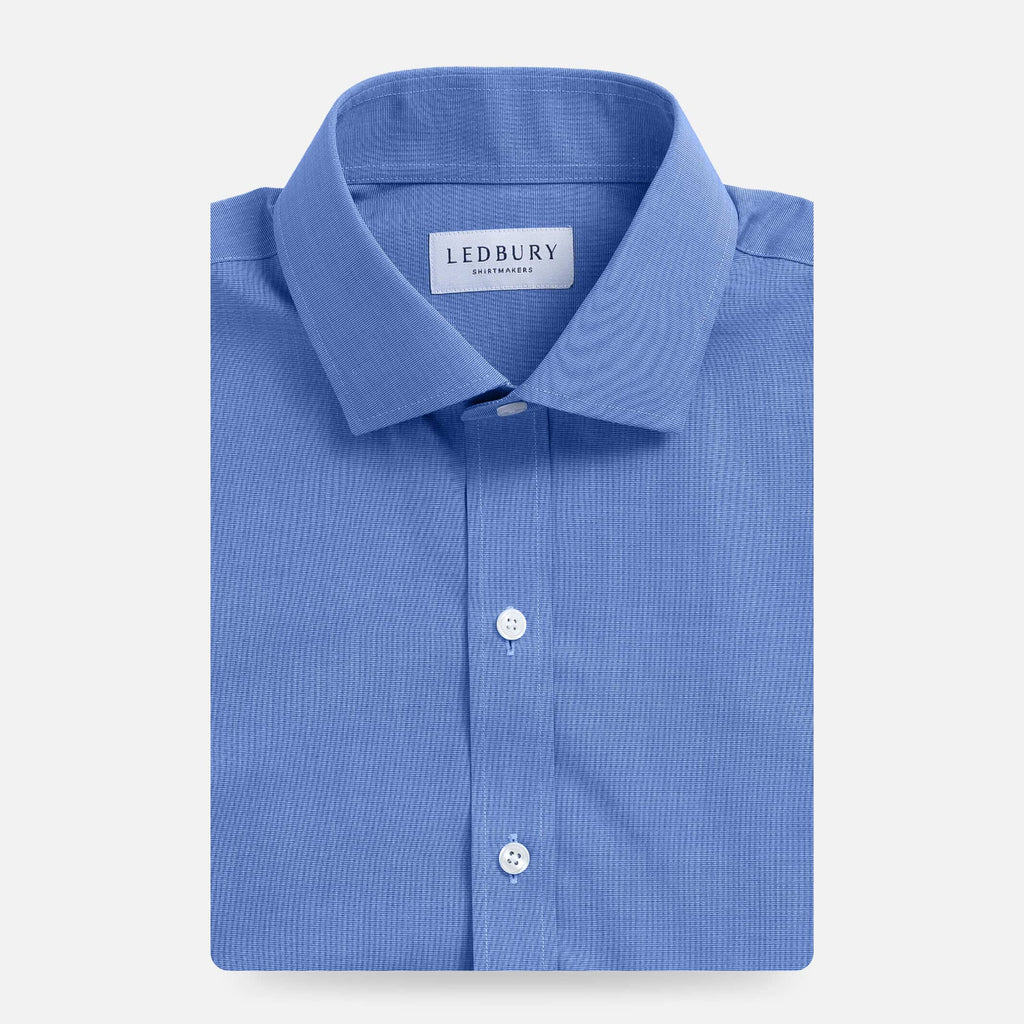 The Blue Pearce End on End Dress Shirt Dress Shirt- Ledbury