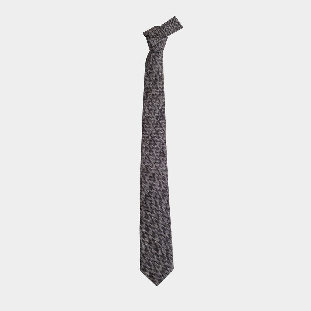 The Pewter Heather Buren Tie Tie- Ledbury