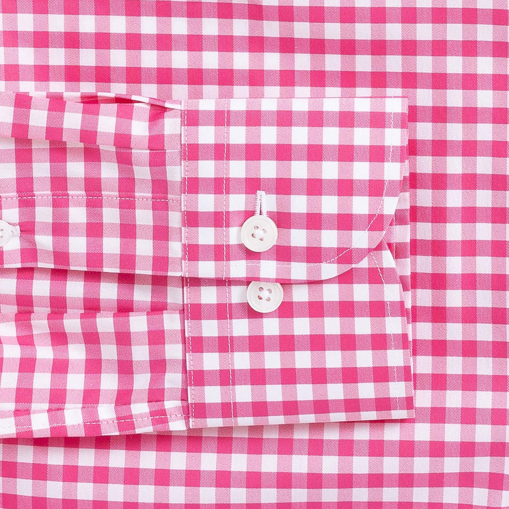 The Pink Winslow Gingham Dress Shirt Dress Shirt- Ledbury