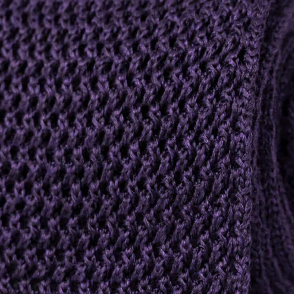 The Purple Harlow Knit Tie Tie- Ledbury