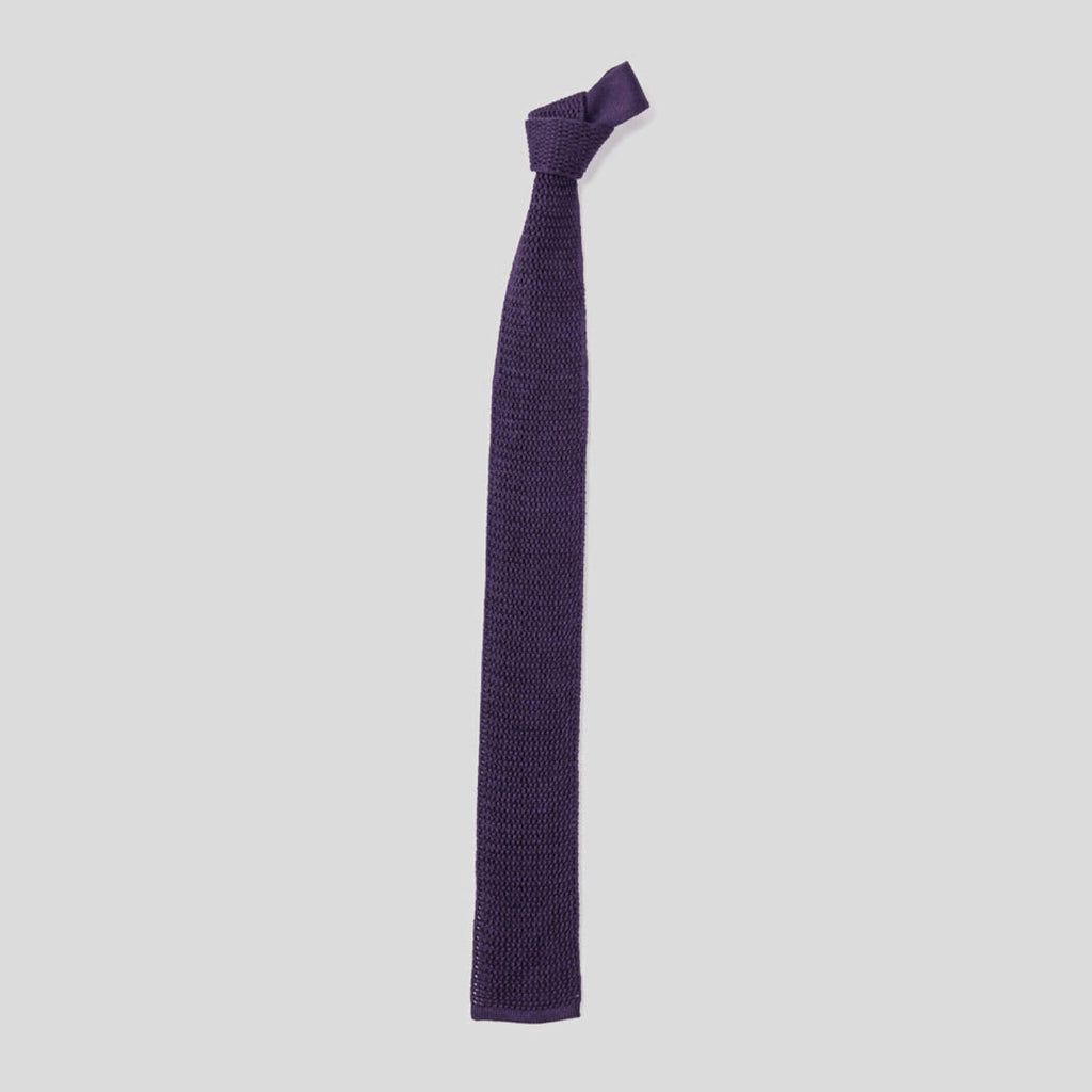 The Purple Harlow Knit Tie Tie- Ledbury