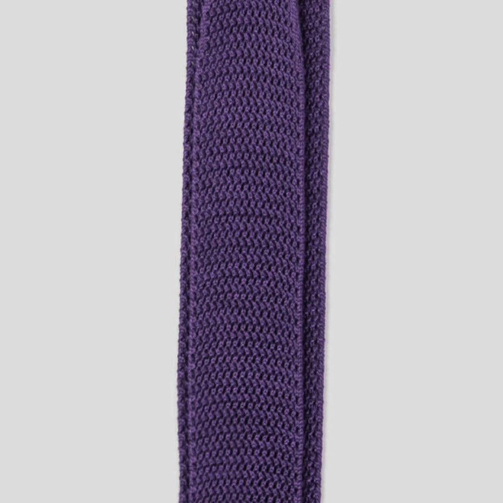 The Purple Harlow Knit Tie Tie- Ledbury