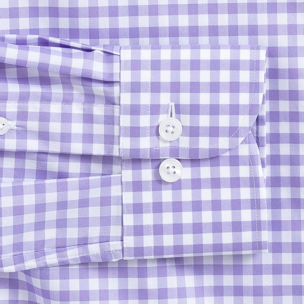 The Purple Winslow Gingham Dress Shirt Dress Shirt- Ledbury