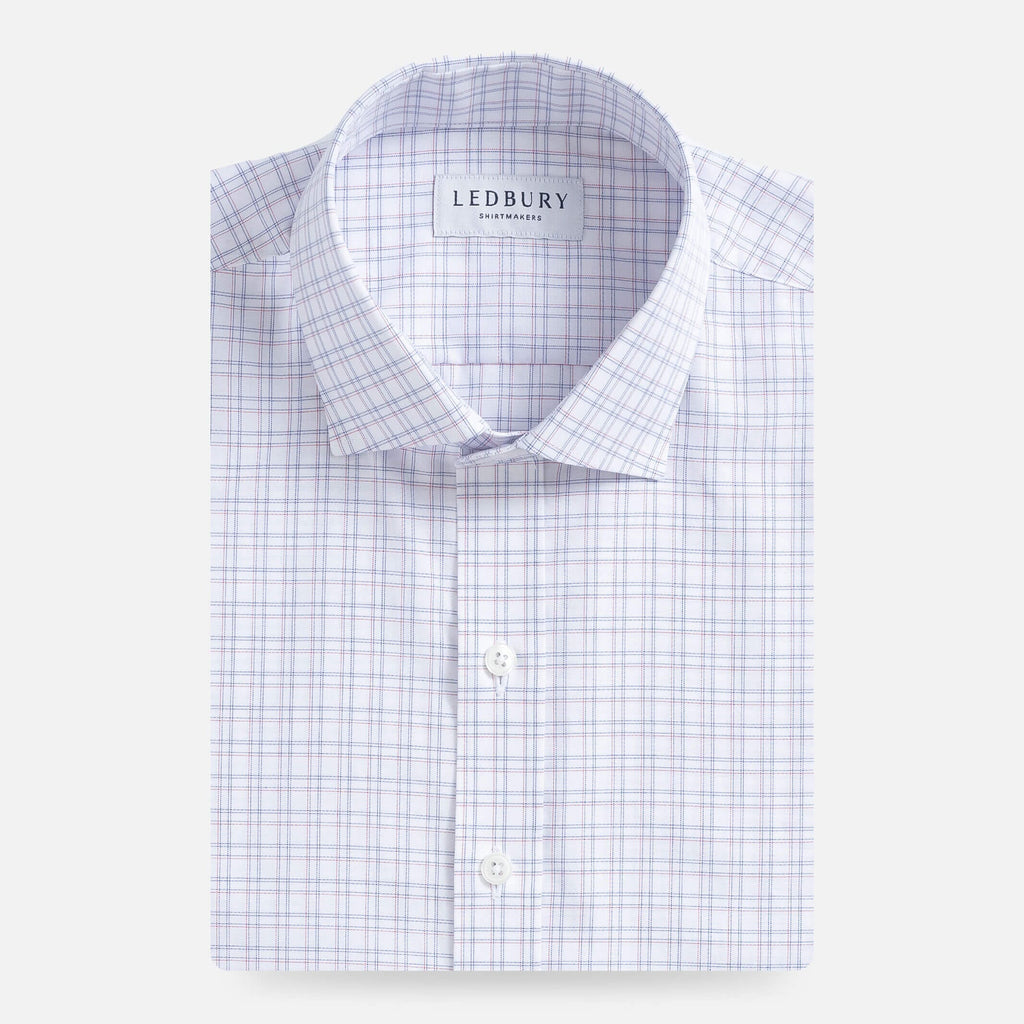 The Red Ottley Check Custom Shirt Custom Dress Shirt- Ledbury