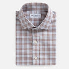 The Rustic Brown Arnett Plaid Custom Shirt Custom Casual Shirt- Ledbury