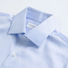The Light Blue Sanders Non Iron Fine Twill with French Placket Custom Shirt Custom Dress Shirt- Ledbury